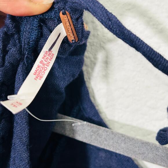 NEW Free People Adler Navy Blue Long Sleeve Tunic Mini Dress Size XS Boho Scandi - Picture 8 of 12